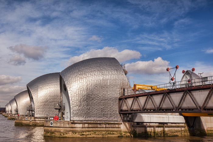 Thames Barrier, London, England.