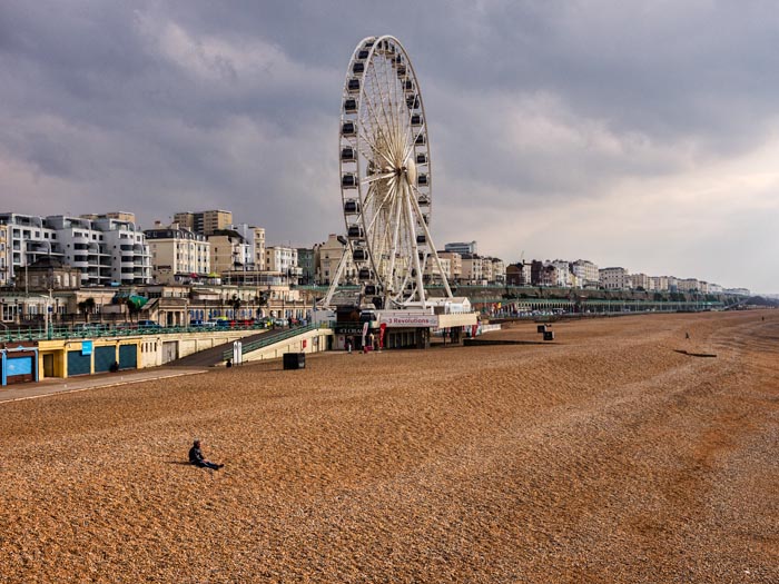 Brighton Beach, winter, Sussex, England, UK.