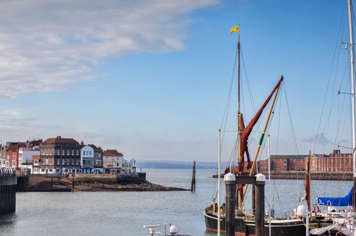 Portsmouth Harbour and Old Portsmouth.
