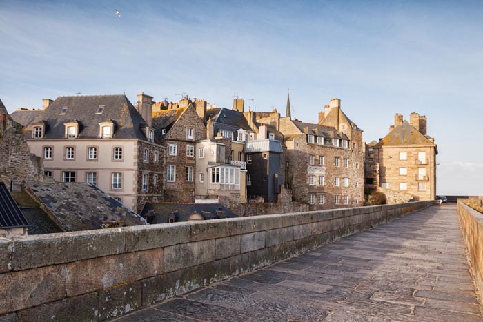 Saint Malo from the ramparts, Brittany, France.