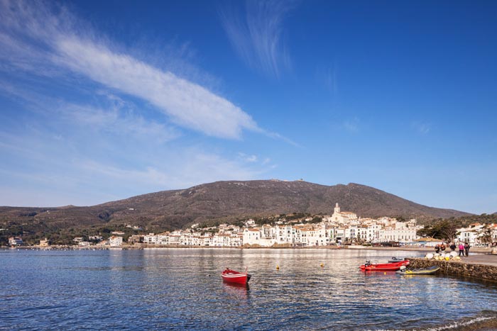 The harbour and town of Cadaques, Girona, Catalonia, Spain.