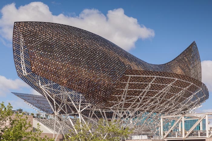 Peix Fish by Frank Gehry, Port Olimpic, Barcelona. Spain