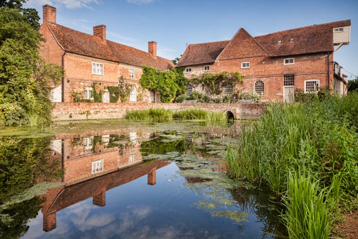 Flatford Mill on the River Stour in Dedham Vale, Suffolk, England.