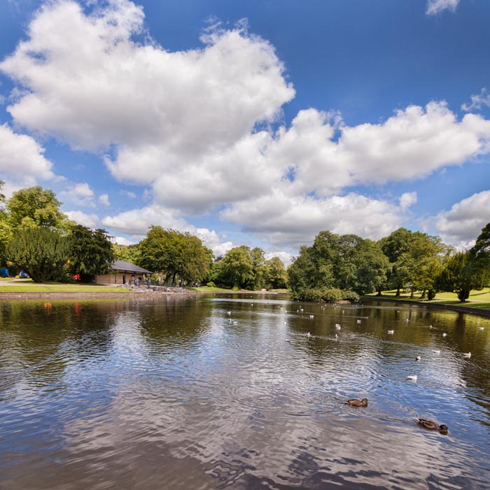 Buxton Pavilion Gardens, Buxton, Derbyshire, England