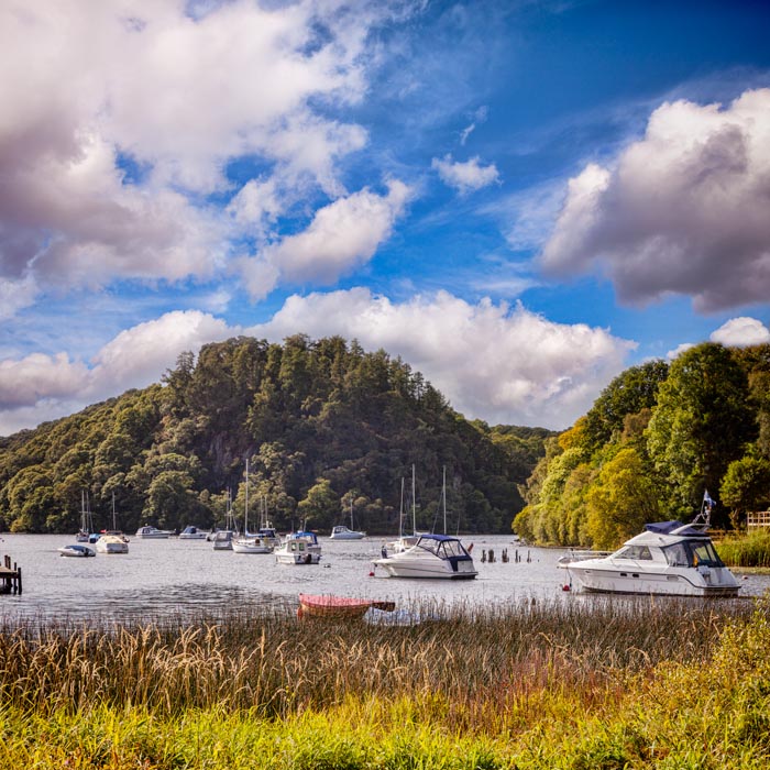 Harbour at Balmaha, Loch Lomond, Stirlingshire, Scotland, UK.