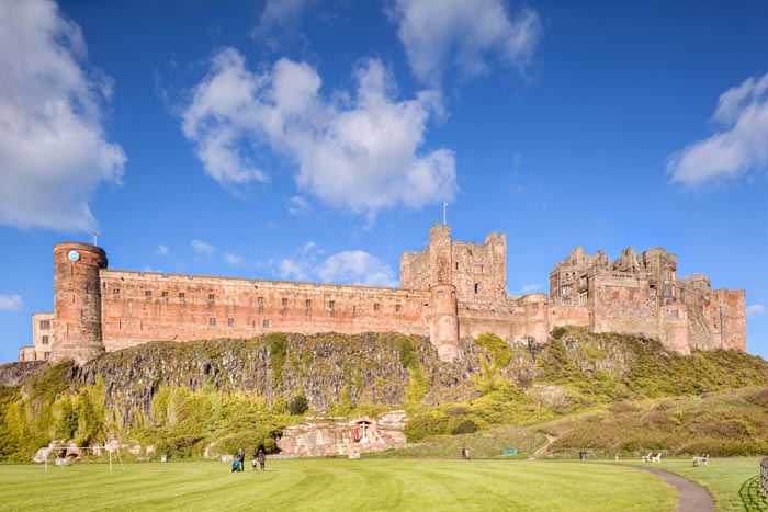 Bamburgh Castle, Northumberland, England, UK