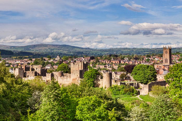 Ludlow Castle and town, Shropshire, England, UK