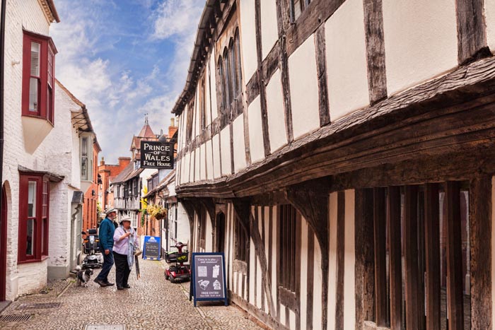 Prince of Wales pub in Church Lane, Ledbury, Herefordshire, England, UK