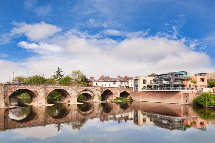 Wye Bridge, Hereford, Herefordshire, England, UK