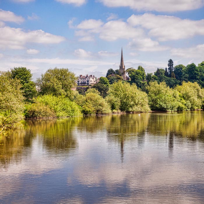 Ross-on-Wye and the River Wye, Herefordshire, England, UK