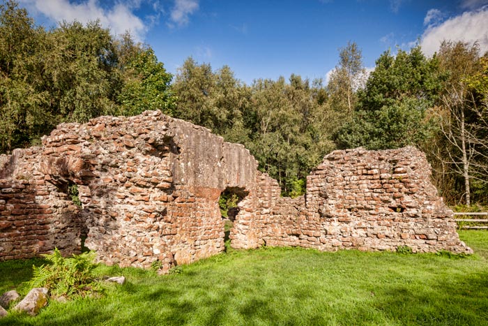Ruins of the Roman bath house at Glannoventa, the modern Ravenglass, in Cumbria, England, UK