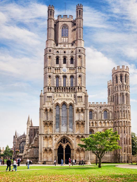 West Front of Ely Cathedral, Cambridgeshire, England, UK